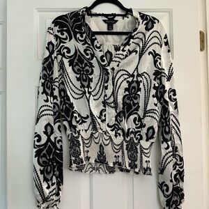 White House Black market silk shirt